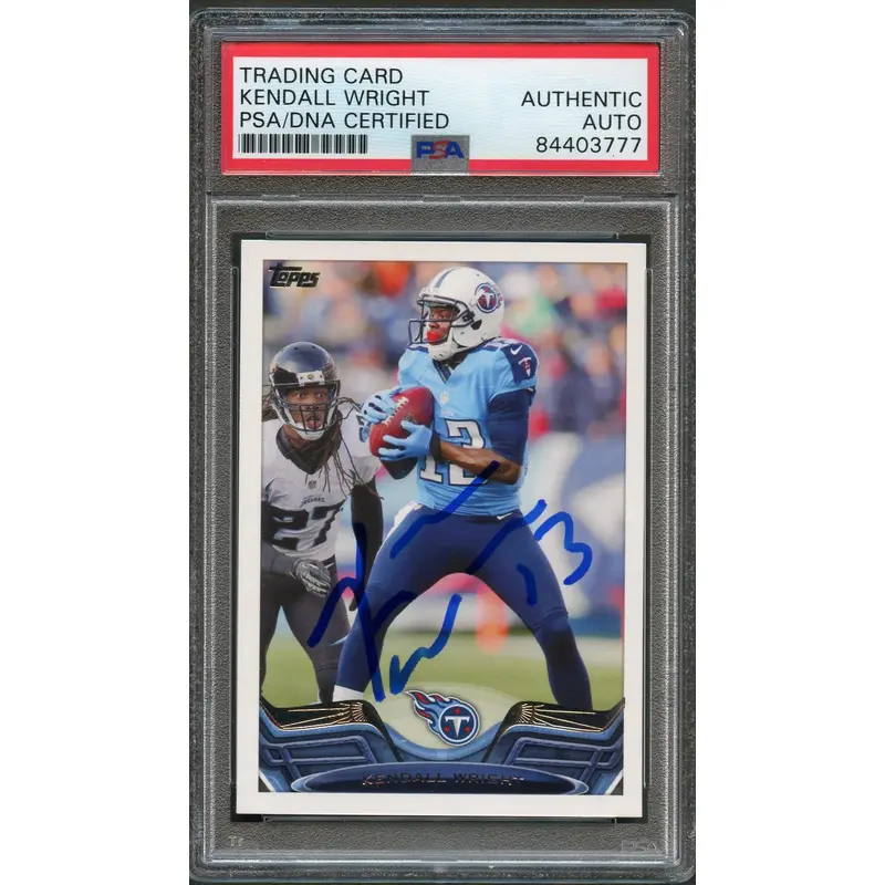 2012 Topps #378 Kendall Wright AUTO card PSA Slabbed Tennessee Titans Signed