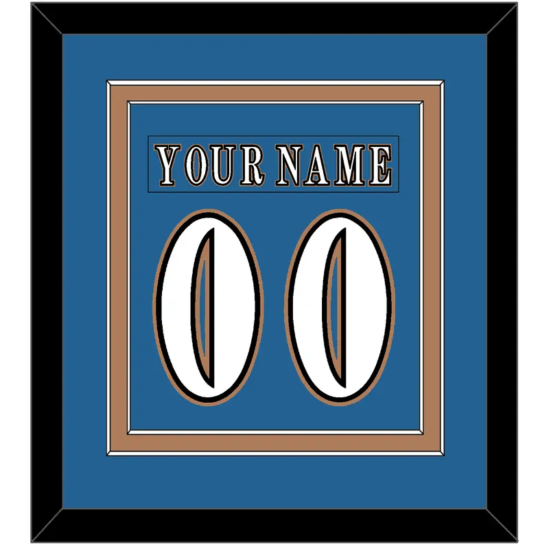 Washington Nameplate & Number (Back) Combined - Road Blue (1995-2000) - Double Mat 2