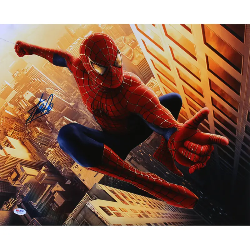 Stan Lee Marvel Authentic Signed 16x20 Spider-Man Photo PSA/DNA Itp #6A20817