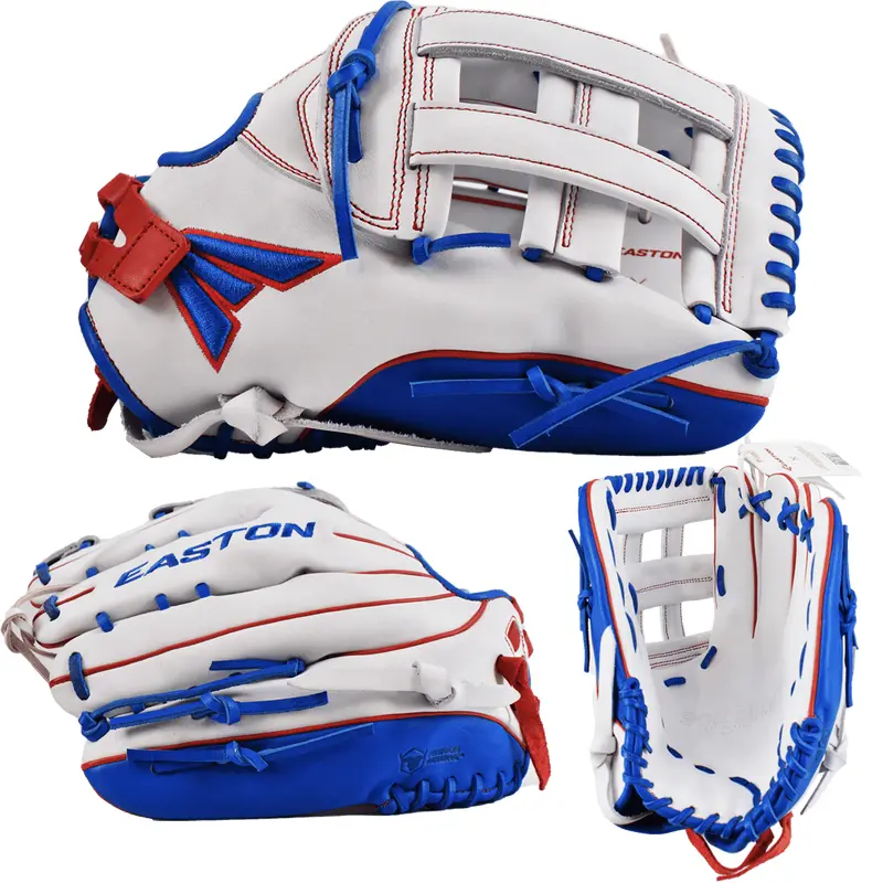 2022 Easton Small Batch No. 74 Slowpitch Softball Glove - White/Red/Royal