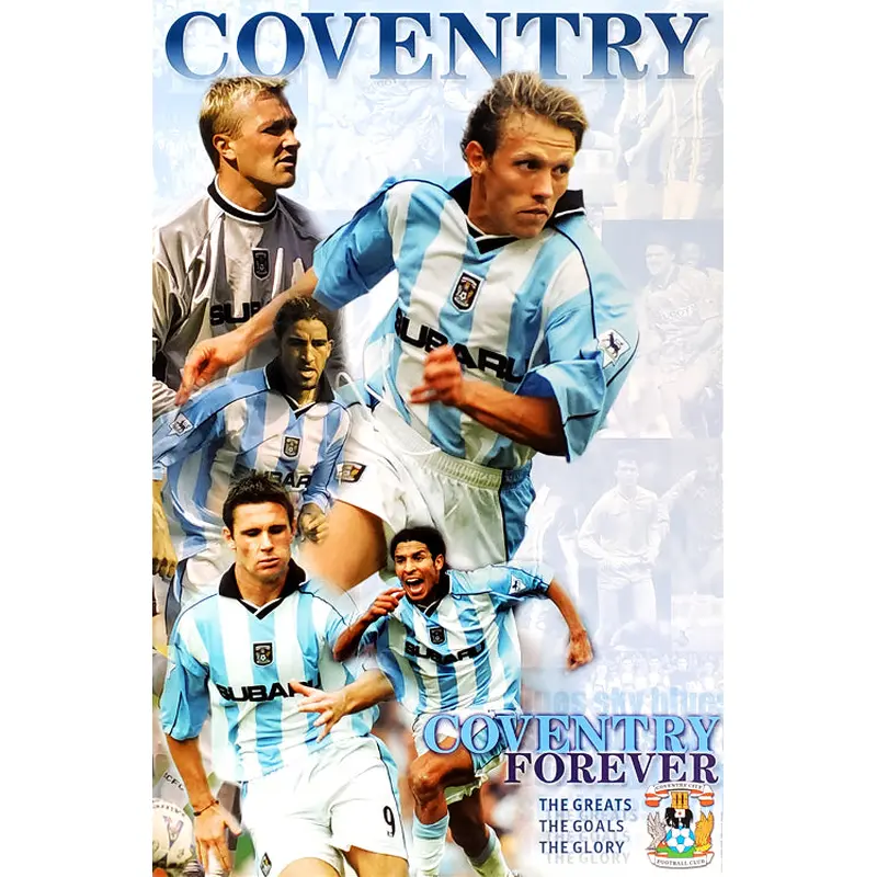 Coventry City FC "Coventry Forever" EPL Football Action Poster - U.K. 2000