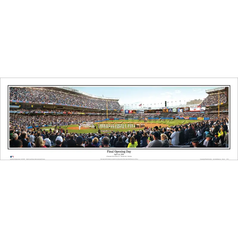 Yankee Stadium "Final Opening Day" (4/1/2008) Panoramic Poster Print - Everlasting Images