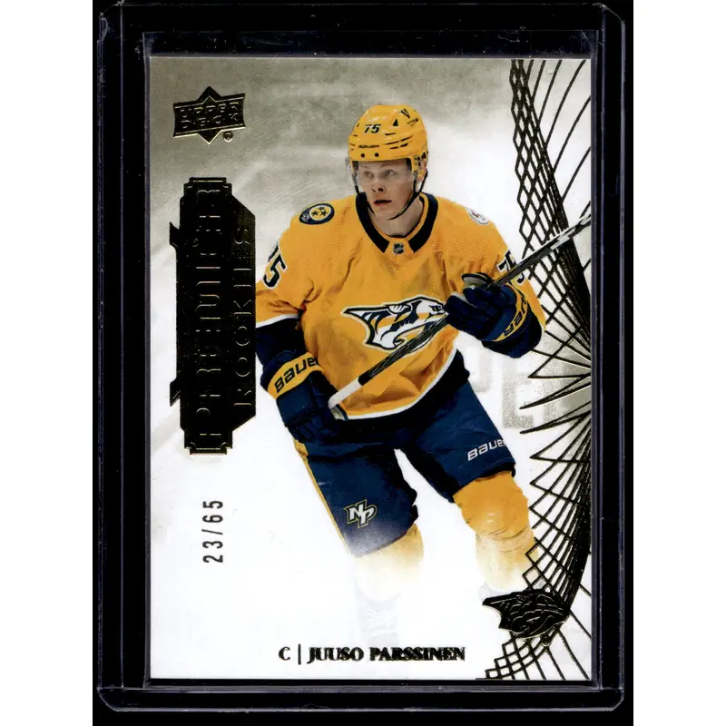 2022-23 Upper Deck Premier - Gold - Rookies - Juuso Parssinen #116 /65 RC