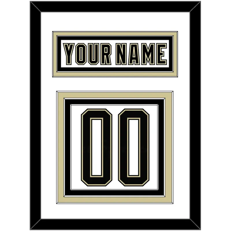 Pittsburgh Nameplate & Number (Back) - 2014 Stadium Series White - Triple Mat 1
