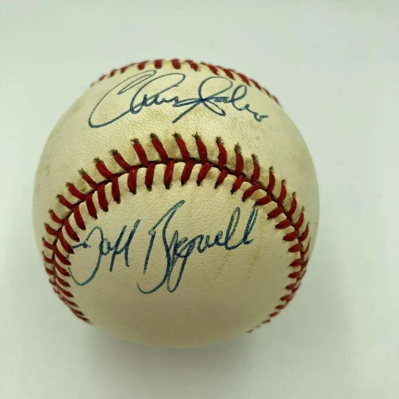 Jeff Bagwell & Chris Sabo Rookie Era Signed National League Baseball JSA COA