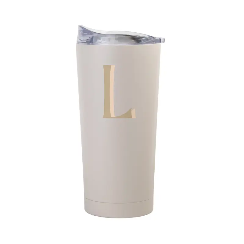 Bachelorette Sand 20oz Letter L Powder Coat Tumbler