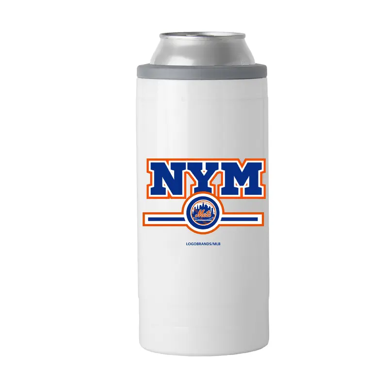 New York Mets  Letterman 12 oz Slim Can Coolie