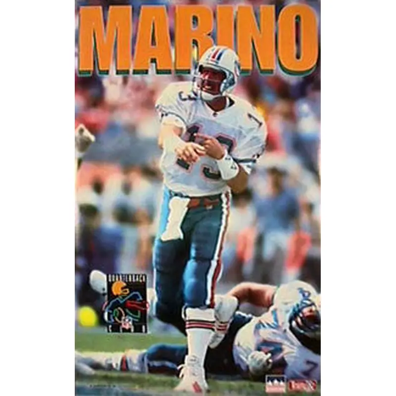 Dan Marino "QB Club" Miami Dolphins NFL Football Action Poster - Starline Inc. 1994