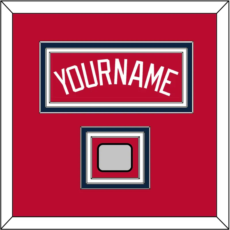 Atlanta Name & World Series Jersey Patch - Alternate Home Red - Triple Mat 2