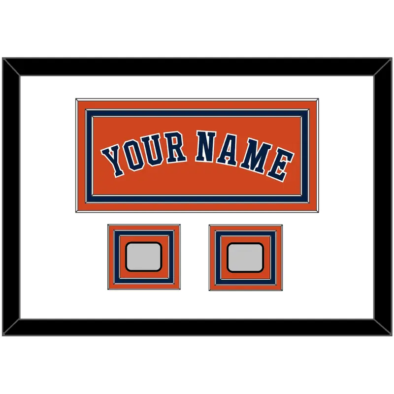 Houston Name & 2 World Series Champions Patches - Alternate Orange - Triple Mat 1
