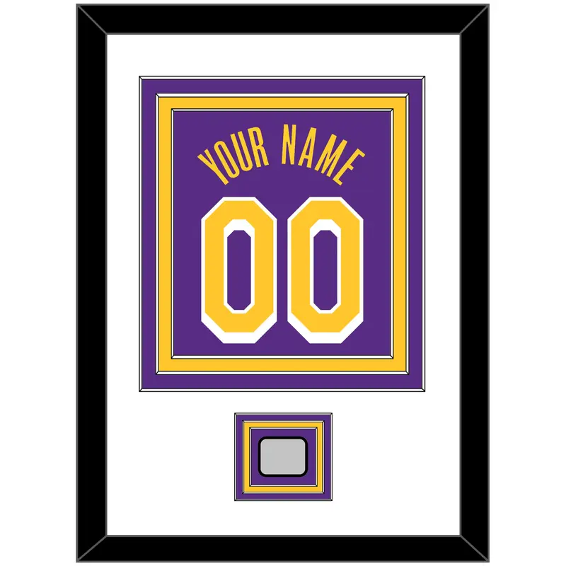 Los Angeles Name & Number With Trophy Patch - Purple Statement - Triple Mat 1