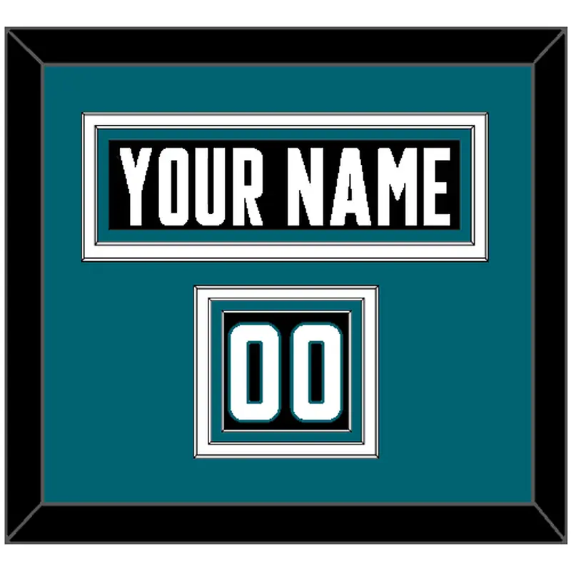 San Jose Nameplate & Number (Shoulder) - Alternate Black - Triple Mat 3