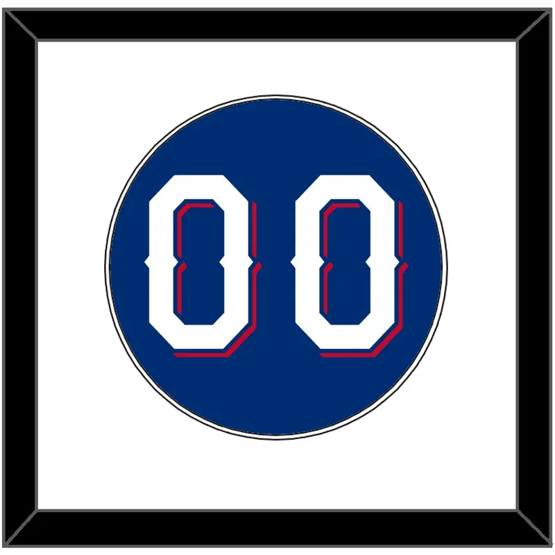 Texas Number - Alternate Blue (2020-2023) - Single Mat 1