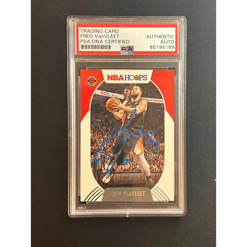 2020-21 PANINI Hoops #91 Fred VanVleet Signed Card AUTO PSA Slabbed Raptors