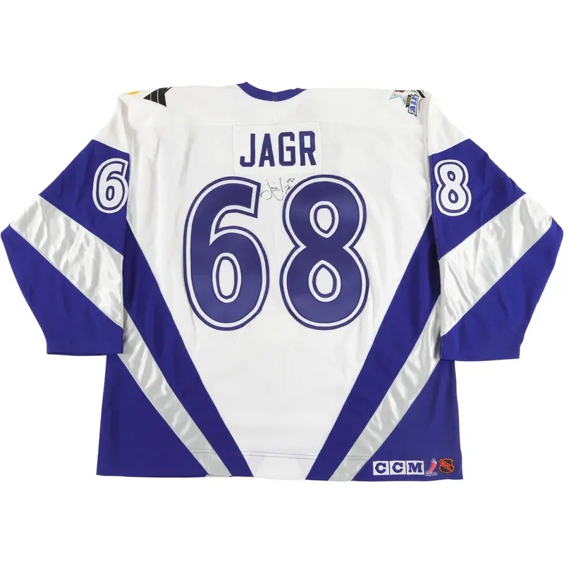 Jaromir Jagr Signed Game Used 1999 All Star Game Jersey NHL COA & JSA COA