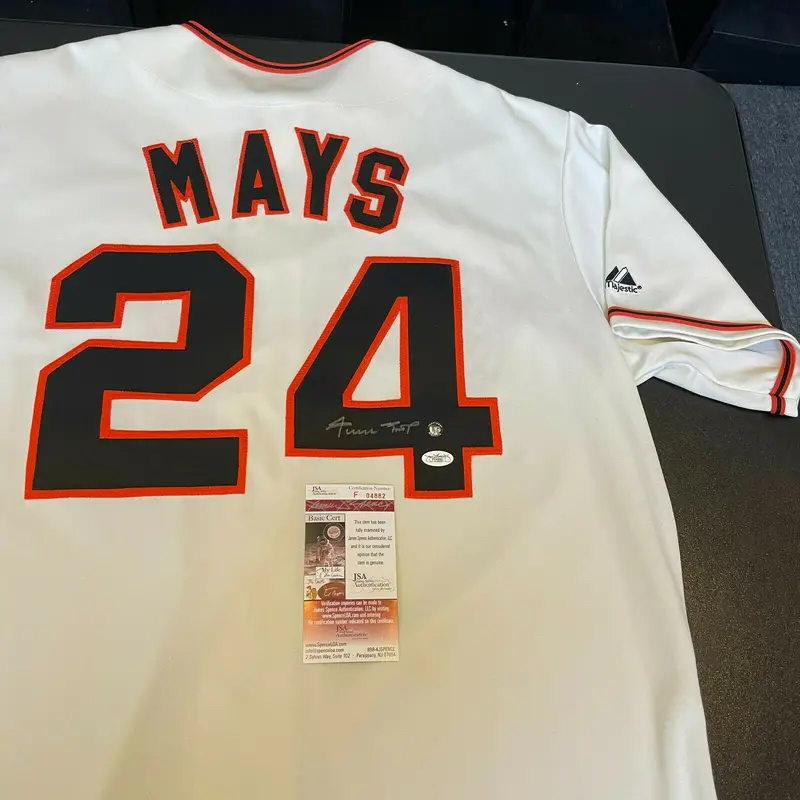Willie Mays Signed Authentic San Francisco Giants Jersey With JSA COA