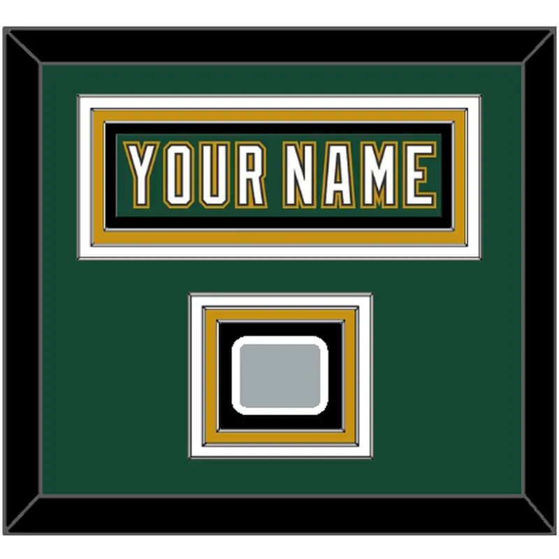 Dallas Nameplate & Stanley Cup Finals Patch - Alternate Green (1997-1999) - Triple Mat 2
