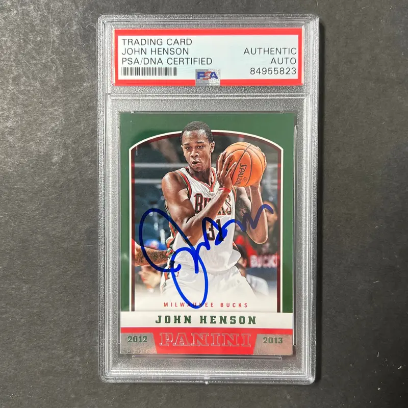 2012-13 Panini #235 John Henson Signed Card AUTO PSA Slabbed