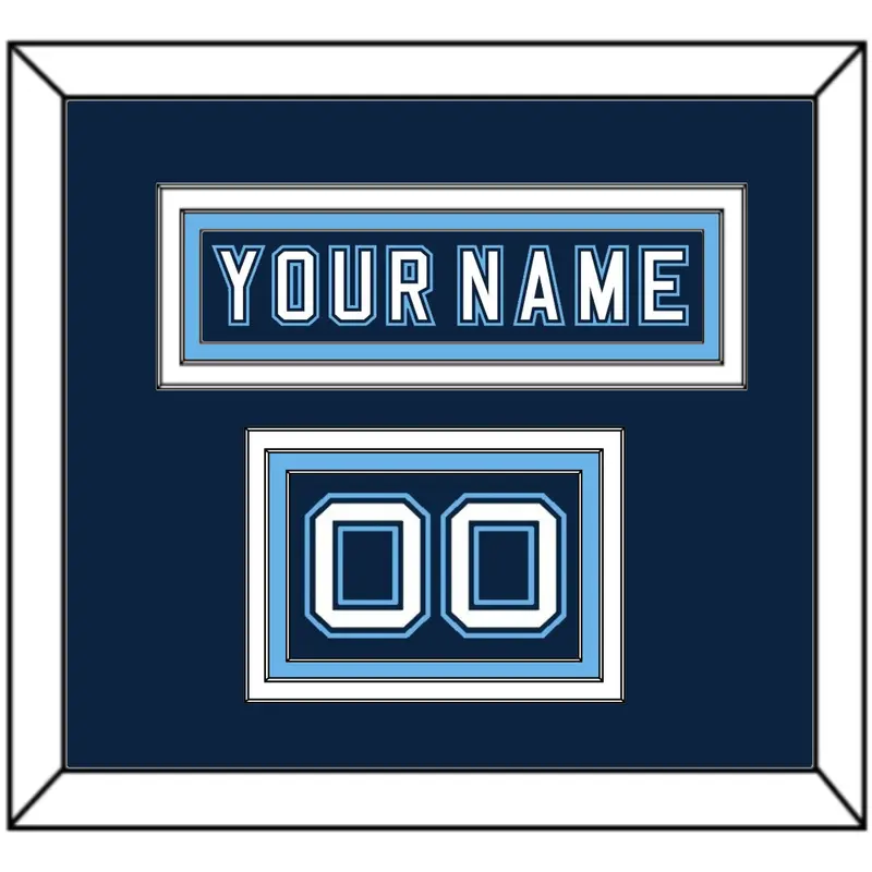 Maine Hockey Nameplate & Number (Shoulder) - Road Navy Blue - Triple Mat 2