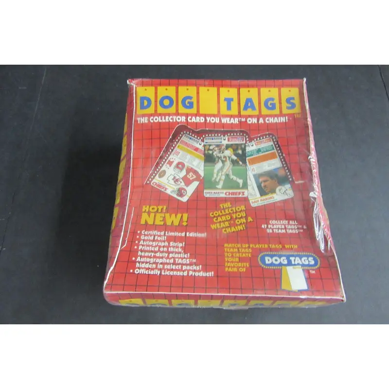 1992 NFL Football Collector's Edition Dog Tags Box