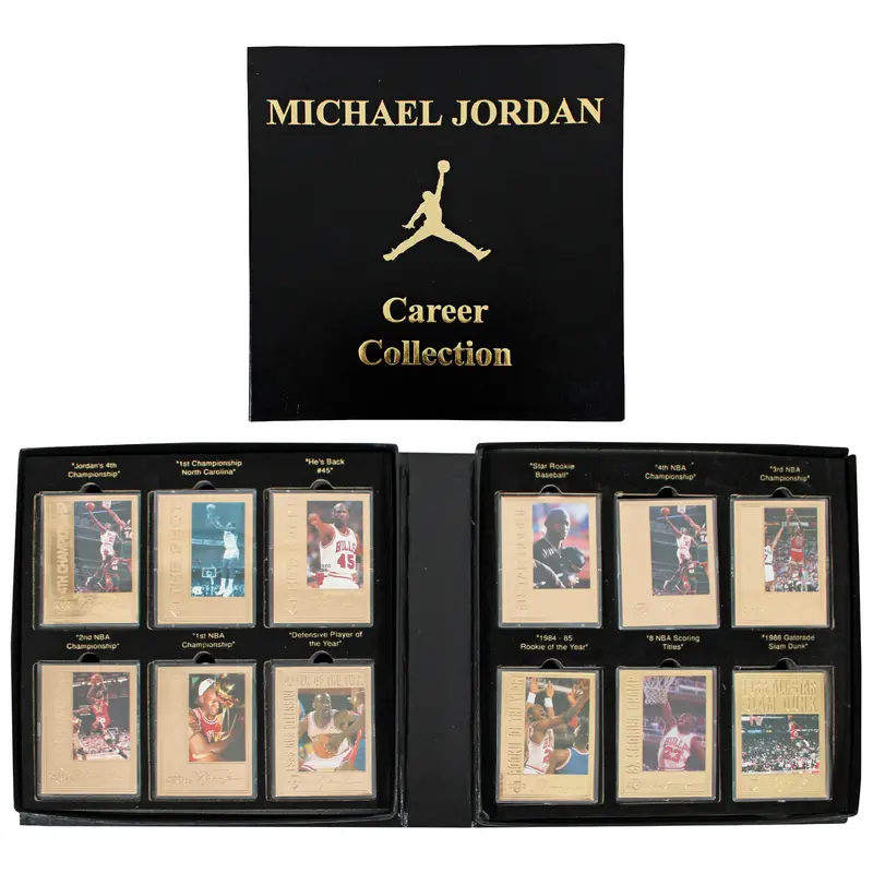 1996 Upper Deck Michael Jordan Career Collection 12 Card Set #d 10000 22 Kt Gold