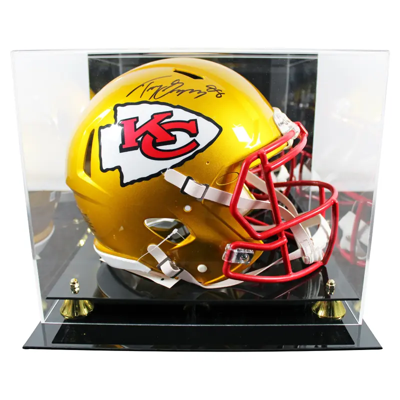 Chiefs Tony Gonzalez Signed Flash Full Size Speed Proline Helmet W/ Case BAS Wit