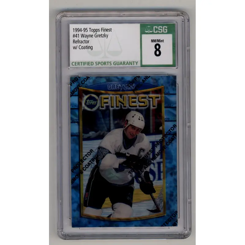 Wayne Gretzky 1994-95 Finest Refractor w/ coating #41 CSG 8 Near Mint/Mint