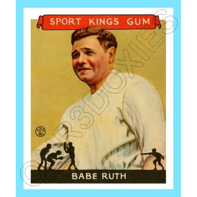 Babe Ruth 1933 Goudey Sport Kings Reproduction Card - 3708