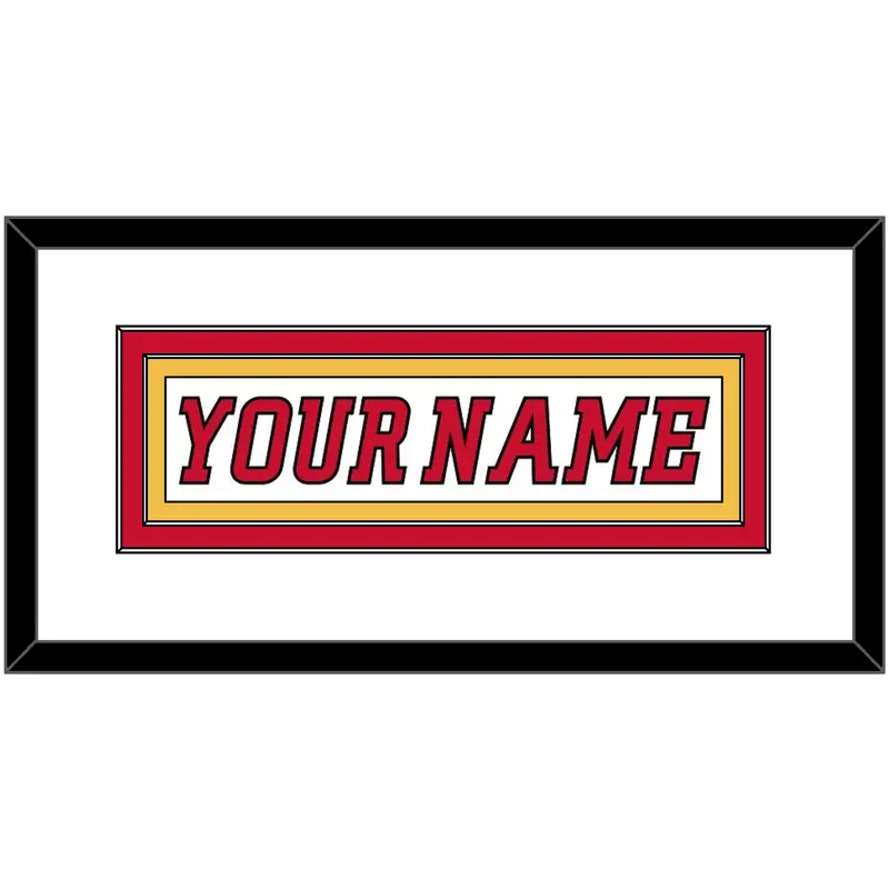 Calgary Nameplate - Road White (2007-2017) - Double Mat 1