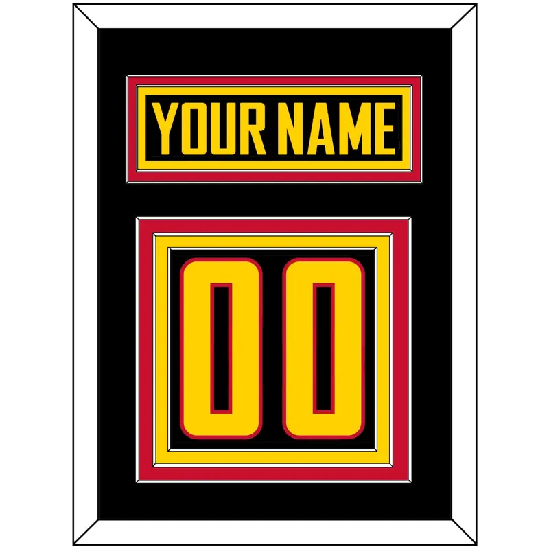 Vancouver Nameplate & Number (Back) - Alternate Black - Triple Mat 2