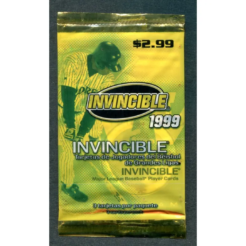 1999 Pacific Invincible Baseball Unopened Pack (Pre-Priced)