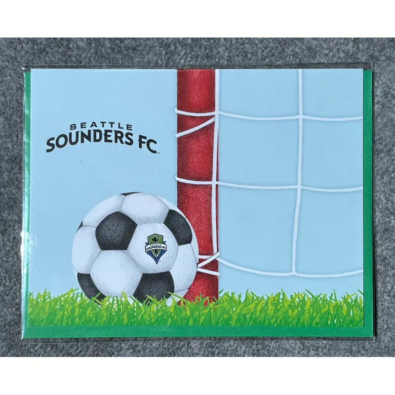Seattle Sounders Ball and Goal Card