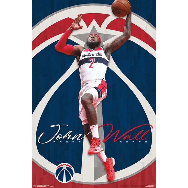 John Wall "Soaring" Washington Wizards NBA Action Wall Poster - Trends International