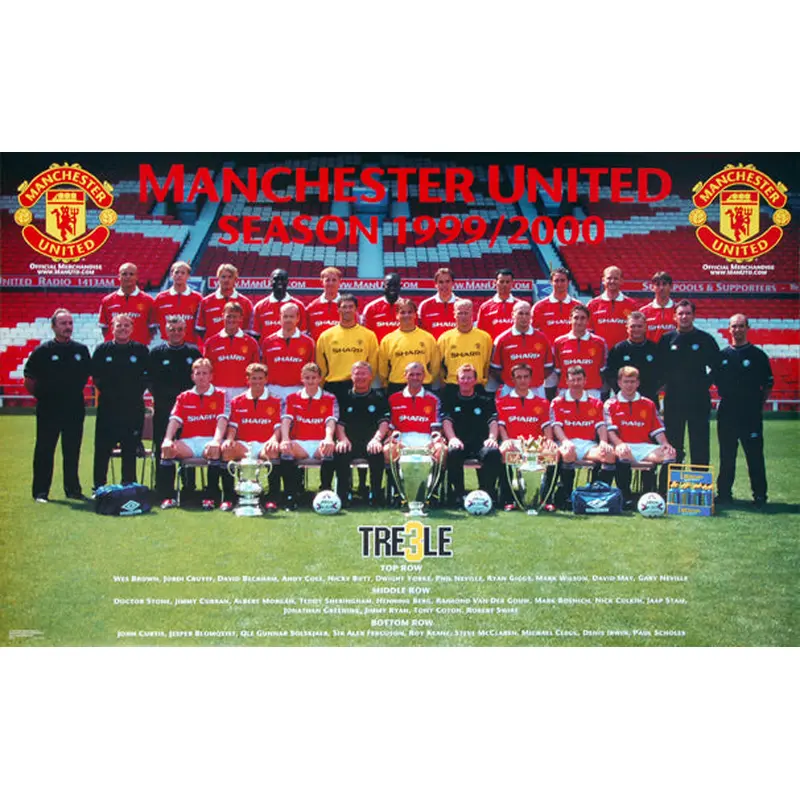 Manchester United FC Official 1999/2000 Team Portrait Poster - Starline Inc.