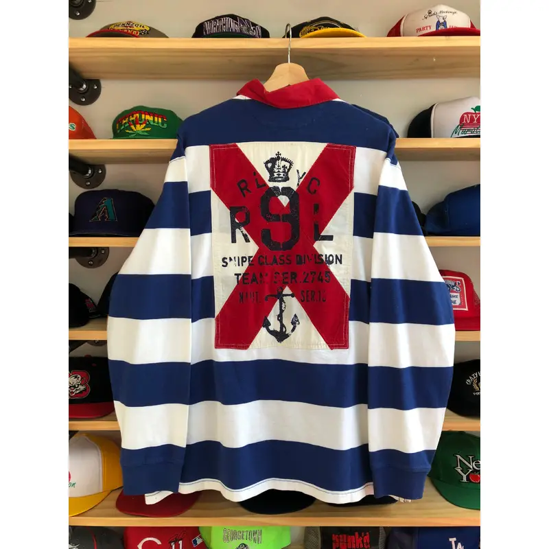 Vintage Ralph Lauren Polo R.L.Y.C Striped Shirt Size XL
