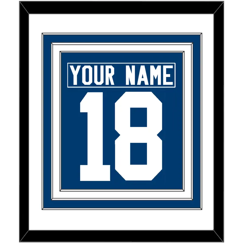Indianapolis Nameplate & Number (Back) Combined - Home Blue - Triple Mat 1