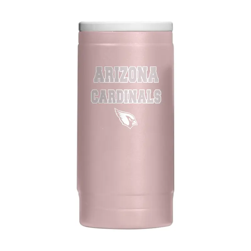 Arizona Cardinals  Stencil Powder Coat Slim Can Coolie