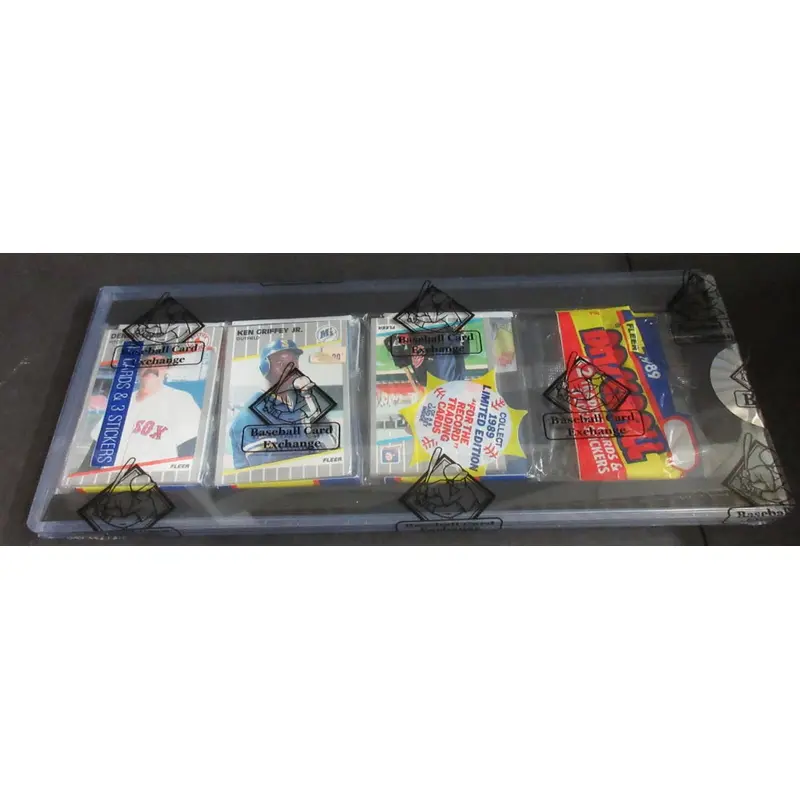 1989 Fleer Baseball Unopened Rack Pack (Griffey Jr. Top) (BBCE)