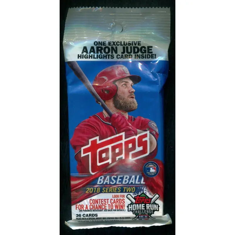 2018 Topps Baseball Unopened Series 2 Hanger Pack (36)