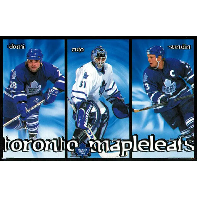 Toronto Maple Leafs "3 Stars" (Domi, Cujo, Sundin) Poster - Costacos 1998