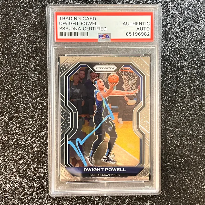 2020-21 Panini-Prizm #82 Dwight Powell Card AUTO PSA Slabbed Mavericks