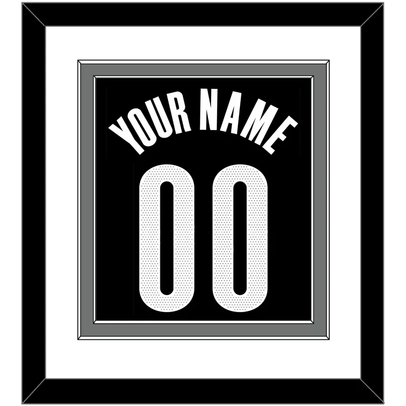Brooklyn Name & Number - Black Icon - Double Mat 1