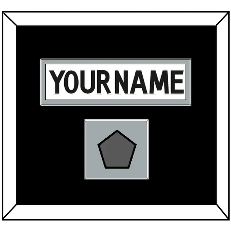 Los Angeles Nameplate & Stanley Cup Champions Patch - Road White (2011-2017) - Single Mat 3