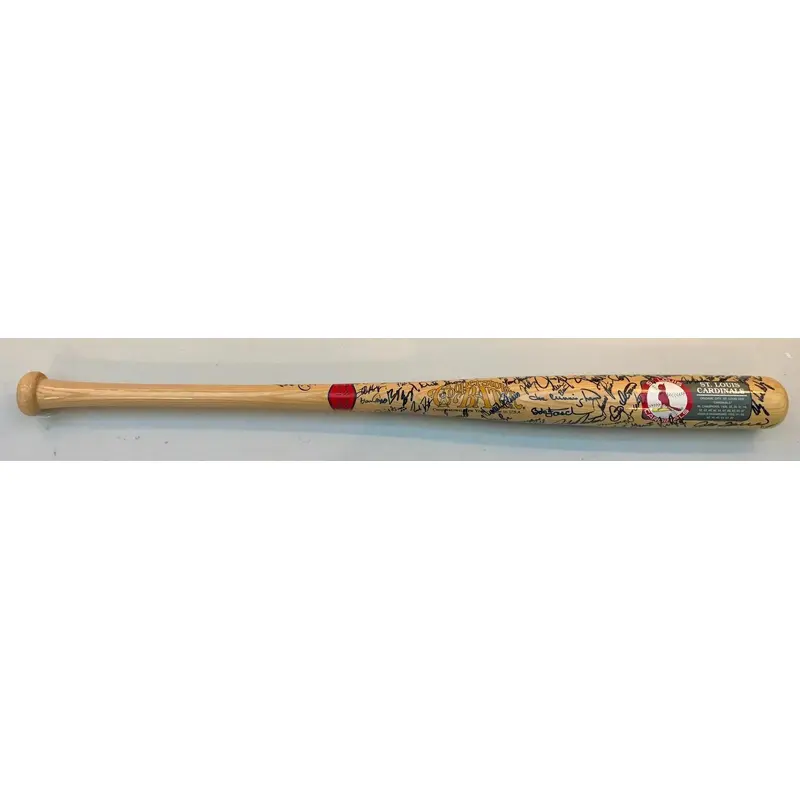 Magnificent St Louis Cardinals Legends Signed Bat 33 Sigs Stan Musial PSA DNA
