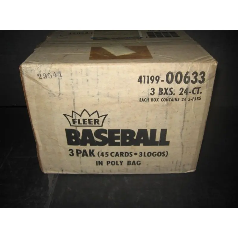 1983 Fleer Baseball Wax Pack Rack Pack Case (3 Box) (00633)