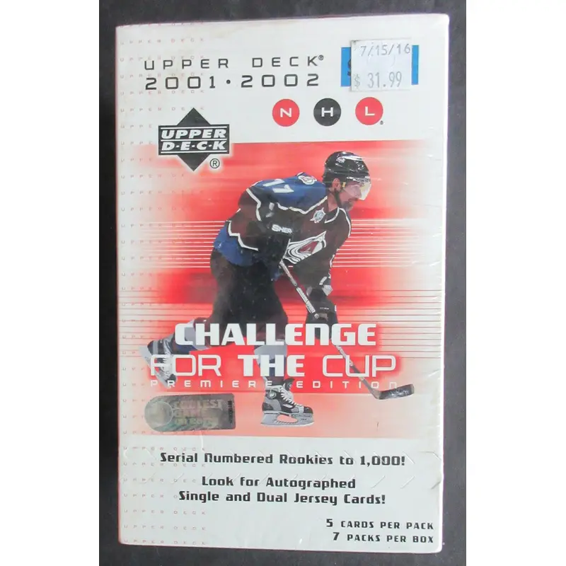 2001/02 Upper Deck Challenge For the Cup Hockey Blaster Box (7/5)