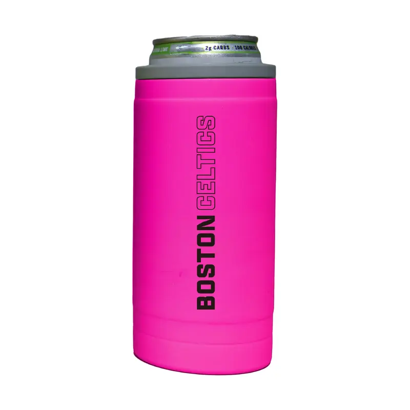 Boston Celtics 12oz Electric Stacked Soft Touch Slim Coolie