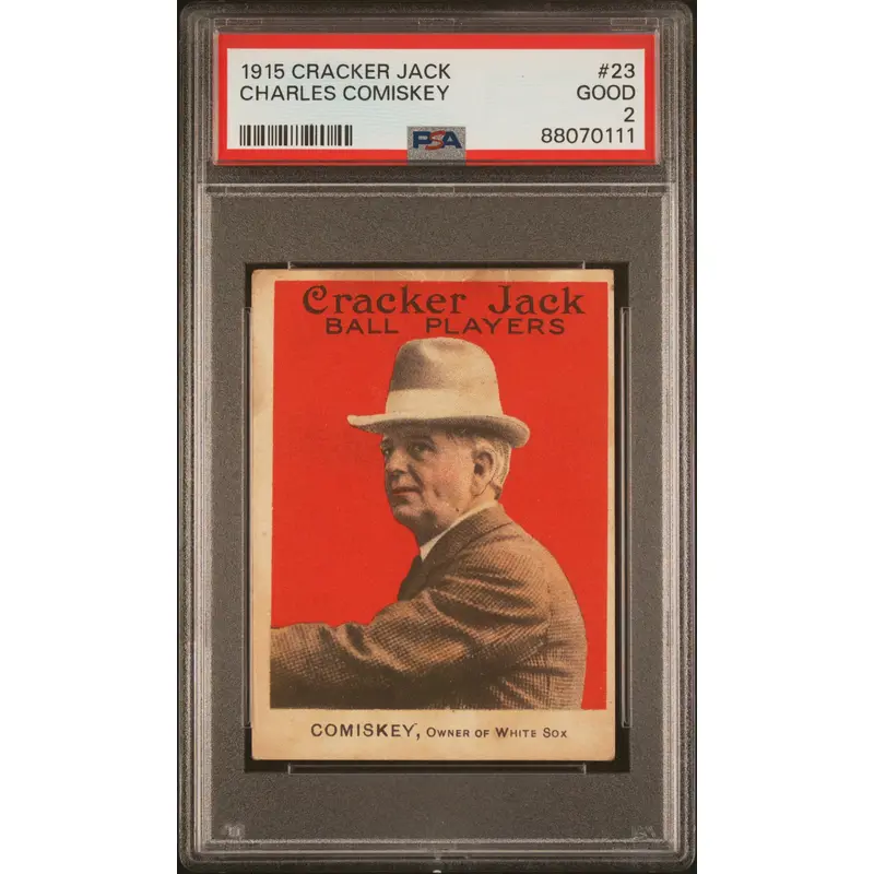 Charles Comiskey 1915 Cracker Jack #23 PSA 1 Poor