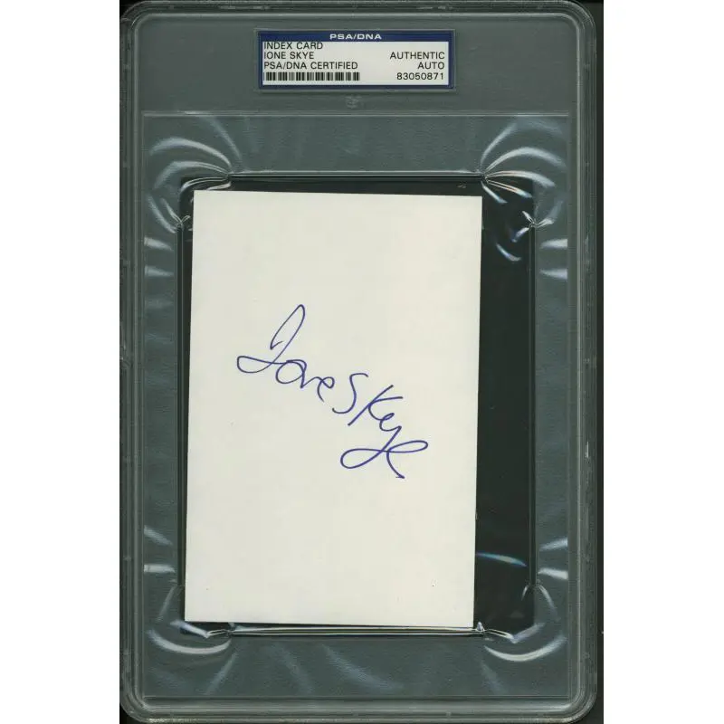 Ione Skye Authentic Signed 4X6 Index Card Autographed PSA/DNA Slabbed 1