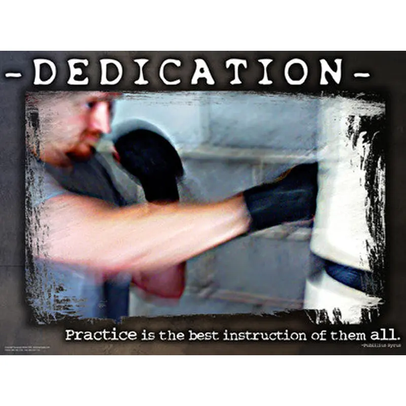 Boxing "Dedication" Motivational Inspirational Poster - Jaguar Inc.